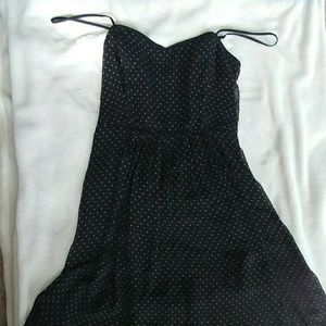 Black Strappy Asymmetrical Mini Dress